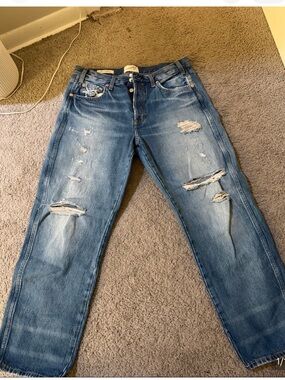 Target Distressed Boyfriend Jeans in Medium Blue